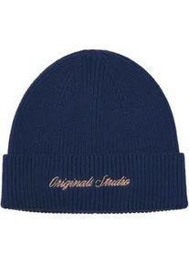 Jack & Jones Beanie JACK & JONES "JACNORREBRO REGULAR BEANIE NOOS", Herren, blau (ocean cavern), Strick, Baumwollmischung, unifarben, M&uuml;tzen Beanie