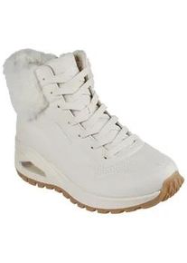 Schn&uuml;rboots Skechers "UNO RUGGED - FALL AIR", Damen, Gr. 35, beige, Lederimitat, Textil, unifarben, Schuhe Schn&uuml;rboots, Winterboots mit Air-Cooled Memory Foam Komfort-Innensohle, Topseller
