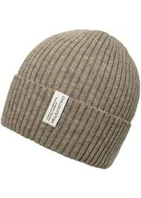 Beanie Chillouts "Tomke Hat", Damen, beige, Feinstrick, Materialmix, mehrfarbig, M&uuml;tzen Beanie, hochwertige Rippstrickbeanie