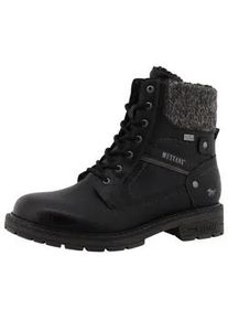 Winterstiefelette Mustang SHOES "Bienke", Damen, Gr. 37, schwarz, Lederimitat, Textil, Schuhe Winterstiefelette, Winterboots mit TEX-Membrane