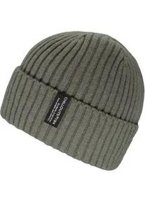 Beanie Chillouts "Juri Hat", Herren, grau (taupe), Rippstrick, Baumwollmischung, unifarben, M&uuml;tzen Beanie, Mit breitem Umschlag