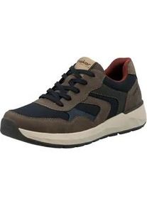 Sneaker Rieker, Herren, Gr. 45, beige (taupe kombiniert), Lederimitat, Schuhe Sneaker, Schn&uuml;rschuh, Halbschuh, Freizeitschuh mit weichem Schaftrand