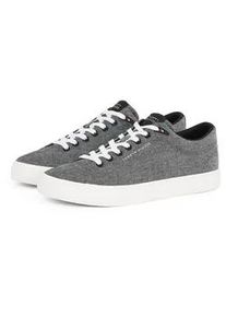 Sneaker Tommy Hilfiger "TH HI VULC LOW CORE CHAMBRAY", Herren, Gr. 43, grau (anthrazit), Textil, meliert, Schuhe Sneaker, Freizeitschuh, Halbschuh, Schn&uuml;rer in melierter Optik