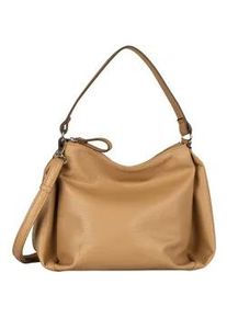 Umh&auml;ngetasche Tom Tailor "Cassia", Damen, Gr. B/H/T: 28cm x 27,5cm x 13cm, braun, Polyurethan, Taschen Umh&auml;ngetasche, leicht genarbtes Lederimitat mit ausgefeiltem Schnitt f&uuml;r viel Volumen