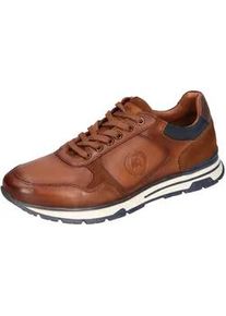 Sneaker Lerros, Herren, Gr. 45, braun (cognac), Leder, used, Schuhe Sneaker, mit Rei&szlig;verschluss, Schn&uuml;rschuh, Freizeitschuh, Halbschuh