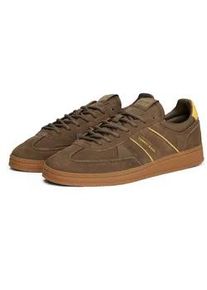 Tommy Hilfiger Sneaker TOMMY JEANS "THE GREENWICH EDGE SUEDE", Herren, Gr. 40, gr&uuml;n (oliv), Veloursleder, Schuhe Sneaker, Freizeitschuh, Halbschuh, Schn&uuml;rer mit farblicher Pasepelierung