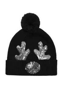 Strickm&uuml;tze Only "ONLRAINY X-MAS BEANIE ACC", Damen, schwarz, Strick, Kunstfaser, unifarben, M&uuml;tzen Strickm&uuml;tze