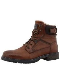 Winterboots Mustang SHOES "Marcas", Herren, Gr. 41, braun, Lederimitat, Basic, Schuhe Winterboots, Business Stiefel, Boots mit Warmfutter