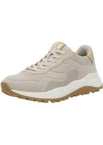 Sneaker Rieker SPORT, Herren, Gr. 43, beige (hellbeige), Lederimitat, Textil, Schuhe Sneaker, Schn&uuml;rschuh, Sport-Sneaker f&uuml;r Maschinenw&auml;sche geeignet