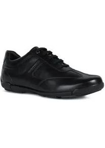 Sneaker Geox "Edgeware", Herren, Gr. 41, schwarz, Kalbsleder, unifarben, Schuhe Sneaker, Schnr&uuml;schuh, Business Schuh mit Lederfutter