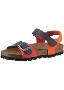 Riemchensandale Kidsworld, Kinder, Gr. 27, orange (nachtblau, orange, rot), Lederimitat, Schuhe Riemchensandale, Sommerschuh, Strandschuh, Urlaubschuh mit Klett