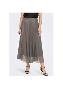 Maxirock Only "ONLLAVINA SKIRT JRS", Damen, Gr. XL (42), braun (antler), Jersey, Obermaterial: 100% Polyester, unifarben, wadenlang, R&ouml;cke Maxirock, Polyester