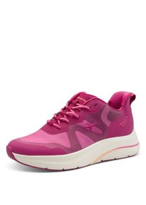 Keilsneaker Tamaris, Damen, Gr. 42, rosa (pink), Lederimitat, Textil, kontrastfarbene Details, Schuhe Keilsneaker, Keilabsatz, Freizeitschuh, Schlupfschuh aus der STEP IN-Linie