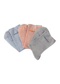 Socken HUGO UNDERWEAR "3P QS WASHED CC W", Damen, Gr. 35-38, bunt (open miscellaneous 960), Baumwollmischung, gestreift, elastisch, Socken Socken, mit Markenschriftzug