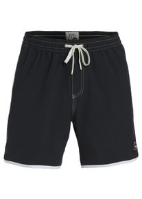 Boardshorts Quiksilver "Original Scallop 17", Herren, Gr. XS, schwarz, 46% Polyester, 40% Polyester, 8% Elasthan, 6% Baumwolle, Hosen Boardshorts