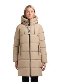 Steppmantel Khujo "MISTHA", Damen, Gr. S (36), tao sand, Web, Obermaterial: 100% Polyester. Futter: 100% Nylon. Wattierung: 100% Polyester, unifarben, Basic ca. Mitte Oberschenkel, M&auml;ntel Steppmantel