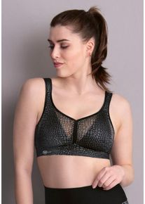 Sport-BH Anita active "Air Control Deltapad", Damen, Gr. 75, Cup C, grau (orinoco), Netz, Obermaterial: 49% Polyamid, 39% Polyester, 12% Elasthan, Mesh, Netz, bedruckt, durchscheinend, gemustert, matt, Basic, regular fit, BHs Sport-BH, doppellagige Cups, gepolsterte Tr&auml;ger, mit Print, feminin, weich