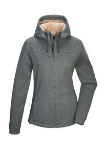 G.I.G.A. by Killtec Fleecejacke "GW 38 WMN KNTFLC JCKT", Damen, Gr. 44, gr&uuml;n, Oberseite: 100% Polyester;R&uuml;ckseite: 100% Polyester, G.I.G.A. DX BY KILLTEC, Jacken Fleecejacke, Strickfleecejacke mit Teddyfutter, verstellbarer Kapuze, Kinnschutz