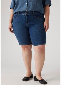 LEVI'S&reg; PLUS Shorts LEVI'S PLUS "PL SHAPING BERMUDA DA", Damen, Gr. 14 (46), N-Gr, clever girl short pl, Web, Obermaterial: 80% Baumwolle, 19% Polyester, 1% Elasthan, unifarben, regular fit kniefrei, Hosen Shorts, Sommerhose im Five-Pocket Style