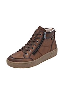 Plateausneaker Remonte, Damen, Gr. 40, braun (braun used), Leder, Lederimitat, unifarben, Schuhe Plateausneaker, Winterstiefelette, Casual Boots mit wasserabweisender TEX-Membran