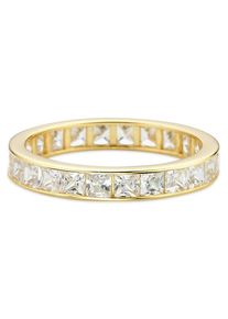 Fingerring Bruno Banani "Schmuck Geschenk Silber 925 Damenring Memoire" Gr. 59, gold (gelbgoldfarben, kristallwei&szlig;), Fingerringe, Damen, 59, Silber 925 (Sterlingsilber), 3,3mm, Fingerring, mit Zirkonia (synth.)