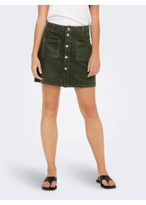 Jacqueline de Yong Cordrock JDY "JDYSHIRAZ CORDUROY SKIRT PNT DIA", Damen, Gr. XL (42), forest night, Cord, Obermaterial: 100% Baumwolle, unifarben, kurz, R&ouml;cke Cordrock