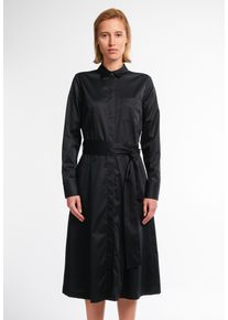 Hemdblusenkleid Eterna "REGULAR FIT", Damen, Gr. 34, Normalgr&ouml;&szlig;en, schwarz, 95% Baumwolle, 5% Elasthan, normal, Kleider Hemdblusenkleid