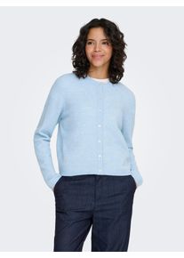 Strickjacke Only "ONLSIMONI L/S O-NECK CARDIGAN KNT NOOS", Herren, Gr. S, cashmere blau detail:melange, Strick, Obermaterial: 74% Polyacryl, 24% Polyester, 2% Elasthan, meliert, relaxed fit h&uuml;ftlang, Rundhals, Rippb&uuml;ndchen, Strickjacken Strickjacke, Materialmix, relaxed fit