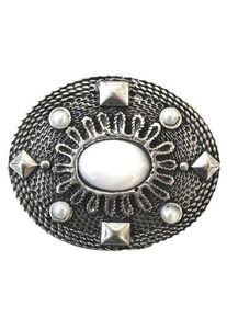 G&uuml;rtelschnalle RETTUNGSRING G&Uuml;RTEL, Damen, silber (silberfarben), Obermaterial: 100% Metall, G&uuml;rtel G&uuml;rtelschnalle, Wechselschnalle &raquo;Oval Mit Wei&szlig;em Stein&laquo;