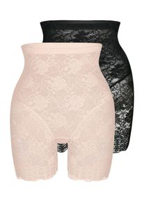 Sassa Mode Miederhose SASSA "Functional Lace", Damen, Gr. 75, schwarz (beige, schwarz), Spitze, Obermaterial: 89% Polyamid, 11% Elasthan, unifarben, normal, Unterhosen Miederhose, mit Spitzeneinsatz