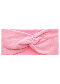 Stirnband Zwillingsherz "Classic", Damen, melange pink, Strick, Kaschmir, M&uuml;tzen Stirnband, Knoten vorn, Cashmere, Feinstrick