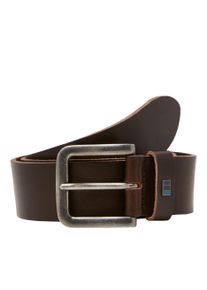 Jack & Jones Lederg&uuml;rtel JACK & JONES "JACFLAG LEATHER BELT 4 CM NOOS", Herren, Gr. 90, braun (schwarz coffee), B&uuml;ffelleder, unifarben, G&uuml;rtel Lederg&uuml;rtel