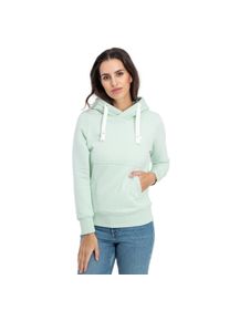 Kapuzensweatshirt DEPROC Active "HildaCMYK II WOMEN", Damen, Gr. 36 (S), gr&uuml;n, 50% Baumwolle, 50% Polyester, bequem, angesetztes B&uuml;ndchen, Sweatshirts Kapuzensweatshirt, weiche Fleecejacke mit K&auml;ngurutasche