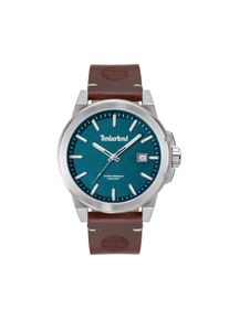 Quarzuhr Timberland "Mohegan", dunkelbraun, blau, Armbanduhren, Herren, Quarzuhr, Armbanduhr, Herrenuhr, Lederarmband, analog, Tag