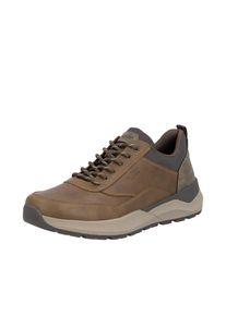Sneaker Rieker, Herren, Gr. 41, braun, taupe, Lederimitat, Schuhe Sneaker, Schn&uuml;rschuh, Halbschuh, Freizeitschuh mit herausnehmbarer Soft-Einlage
