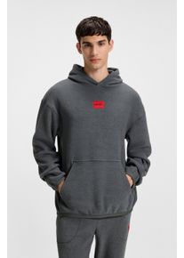 Hoodie HUGO UNDERWEAR, Herren, Gr. XL (54), transparent (wei&szlig;, neutral), Fleece, Obermaterial: 71% Polyester, 29% Viskose, relaxed fit normal, Rundhals, angesetztes B&uuml;ndchen, Sweatshirts Hoodie, Relaxed Fit, Fleece-Qualit&auml;t