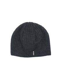 Strickm&uuml;tze CAPO, Herren, grau (anthrazit), Strick, Wollmischung, unifarben, M&uuml;tzen Strickm&uuml;tze, Rippenstrick, hoher Wollanteil, nat&uuml;rliche Thermoregulation, gef&uuml;ttert