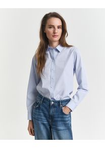 Langarmbluse Gant "REG POPLIN SHIRT", Damen, Gr. 36, blau (light blau), Web, Obermaterial: 100% Baumwolle, regular fit, Blusen Langarmbluse
