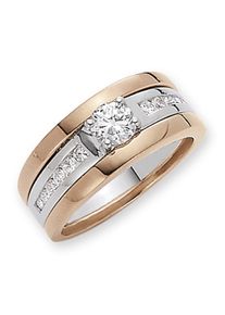 Ring-Set Firetti "Multipack Schmuck Geschenk Silber 925 Fingerringe" Gr. 17, rosa (silberfarben, ros&eacute;goldfarben, kristallwei&szlig;), Fingerringe, Damen, 17, Silber 925 (Sterlingsilber), 5mm, Ring-Set, mit Zirkonia (synth.)