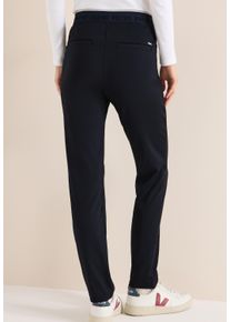 Stoffhose Cecil "Style Tracey", Damen, Gr. XXL (46), L&auml;nge 28, universal blau, Web, Obermaterial: 82% Polyester, 18% Elasthan, unifarben, normal lang, Hosen Stoffhose, mit Stretch und elastischem Bund
