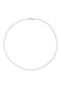 Perlenkette Firetti "Schmuck Geschenk Gold 375 Halsschmuck Halskette Perle" Gr. 4, gold (gelbgoldfarben, wei&szlig;), Halsketten, Damen, 4, Gelbgold 375 Perlen, L: 40, Gelbgold 375, Perlen, Perlenkette, Made in Germany - mit S&uuml;&szlig;wasserzuchtperle