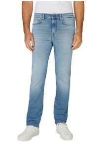 Slim-fit-Jeans Pepe Jeans "SLIM JEANS HATCH", Damen, Gr. 34, L&auml;nge 34, blau (mid blau light used), Denim/Jeans, Obermaterial: 99% Baumwolle, 1% Elasthan, slim fit, Jeans Slim-fit-Jeans, mit Regular Waist