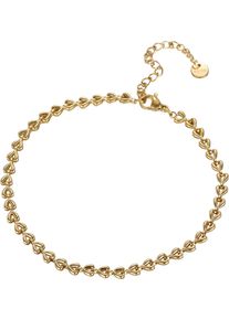 Edelstahlkette Firetti "Schmuck Geschenk Armband Kette Fu&szlig;kette Bauchkette Herzen" Gr. 26, gold (gelbgoldfarben), Halsketten, Damen, 26, Edelstahl, B: 4,05mm, Edelstahlkette, in verschiedenen L&auml;ngen erh&auml;ltlich, B:4,05mm