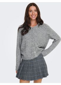 Strickjacke Only "ONLMAGGIE LIFE LS BUTTON CARDIGAN CC KNT", Herren, Gr. M, light grau melange, Strick, Obermaterial: 70% Polyester, 21% Nylon, 8% Wolle, 1% Elasthan, unifarben, regular fit, Rundhals, Rippb&uuml;ndchen, Strickjacken Strickjacke, Topseller