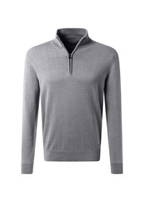 Strickpullover Pierre Cardin, Herren, Gr. XXL, sharkgray, Strick, Obermaterial: 100% Baumwolle, unifarben, regular fit normal, ohne Ausschnitt, Rippb&uuml;ndchen, Pullover Strickpullover, mit Troyer Kragen