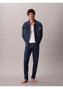 Slim-fit-Jeans Calvin Klein Jeans "SLIM TAPER JEANS", Herren, Gr. 31, L&auml;nge 30, 002 pacifico, Denim/Jeans, Obermaterial: 98% Baumwolle, 2% Elasthan, slim fit lang, Jeans Slim-fit-Jeans, Slim fit