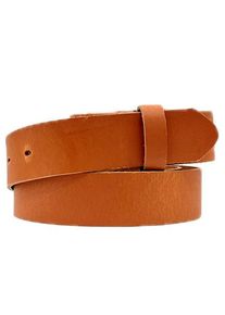 Lederg&uuml;rtel RETTUNGSRING G&Uuml;RTEL, Damen, Gr. 95, braun (cognac), B&uuml;ffelleder, G&uuml;rtel Lederg&uuml;rtel