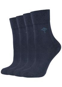 JOOP! Socken JOOP "For your daily", Damen, Gr. 39-42, blau (navy), Baumwollmischung, unifarben, elastisch, Socken Socken, mit Cornflower-Logo, Rippenb&uuml;ndchen