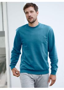 Sweatshirt Catamaran, Herren, Gr. 48/50, blau (topas), 100% Baumwolle, unifarben, Rundhals, Sweatshirts Sweatshirt