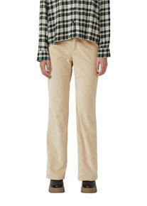Cordhose s.Oliver, Damen, Gr. 46, N-Gr, cream beige, Cord, Obermaterial: 42% Polyester, 36% Baumwolle, 20% Viskose, 2% Elasthan, unifarben, regular fit kn&ouml;chellang, Hosen Cordhose, mit Taschen